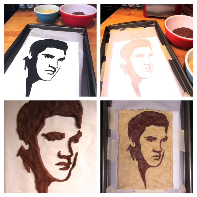 Steps in making a cookie portrait