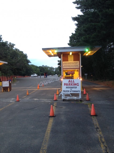 The entrance to the Wellfleet  Drive-In Theatre. 
