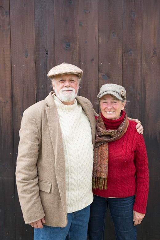 Bill and Dutchie Perron, stop for a roadside portrait.