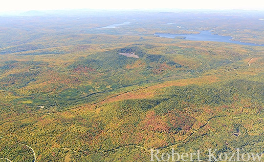 The forest around Mount Megalloway in the Great North Woods of New Hampshire shows early and varied color.  