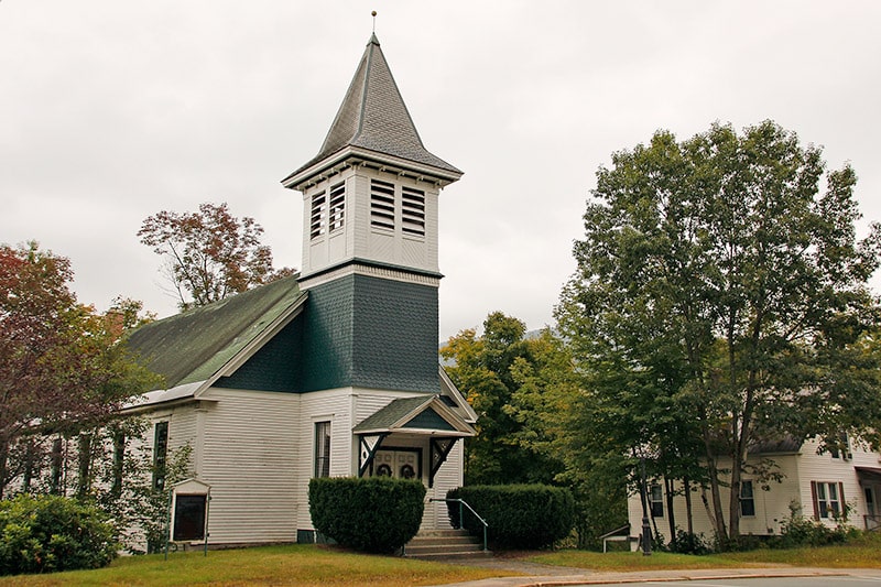 Gebäude der Freewill Baptist Church.