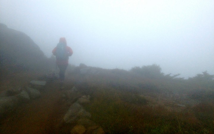 Author's second trip to Franconia Ridge, without optimal conditions. Previous picture taken at same location.