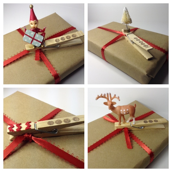 Clothespin Gift Toppers