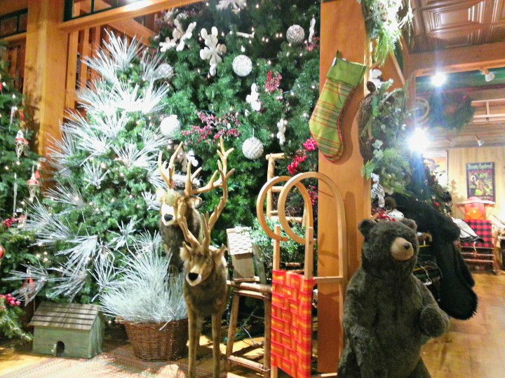My favorite display downstairs-- I had to hold back the temptation of buying these and making a replica of this enchanted forest in my house!