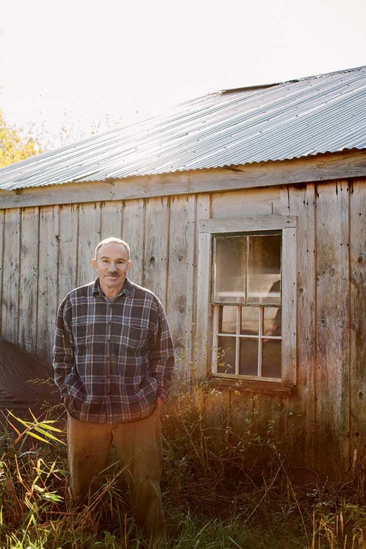 Baer in front of his barn.