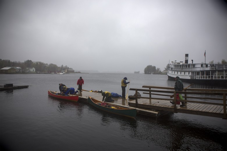The far southern shore of Moosehead Lake in Greenville, Maine, the group’s starting point. It was an ominous beginning, with heavy fog, cold drizzle and temperatures in the forties. The next few days were much the same. 
