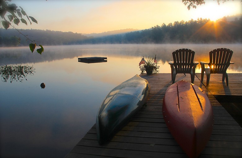 Honorable Mention, Online, 2014Title: First Rays of Sun. Location: Rocky Bound Pond, Croyden, New Hampshire. Judge's comments: " This is an image of the senses. As viewers, the light and the colors of the photograph stimulate us visually. We hear the sounds and smells of early morning. This image tells us a lot about the occupants of the space without a single person in sight."