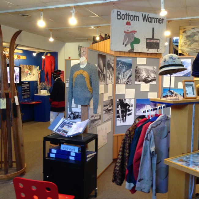 Significant skis of all vintages, mountaineering gear and tools, and snow-sports mementos take center stage at the New England Ski Museum.