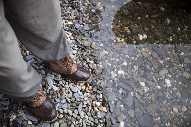 Wet feet became a permanent condition for much of the group during the 16-day trip. “We frequently stood knee-deep in cold water to load, unload, portage, and beach our canoes,” says photographer Jarrod McCabe. 