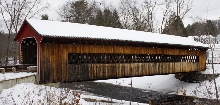 Covered Bridge in Gillbertville, Massachusetts.