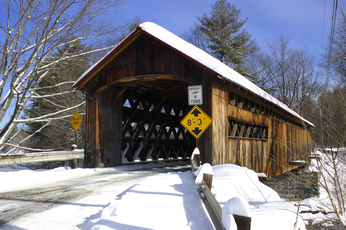 Coombs Covered Bridge in Winchester, New Hampshire