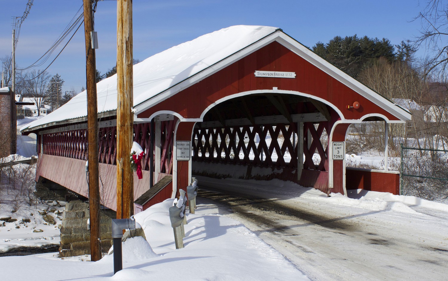 Thompson Covered Bridge in Swanzey, New Hampshire