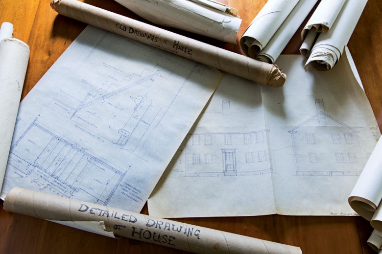 Blueprints drawn up by Doug’s mother, an architect.