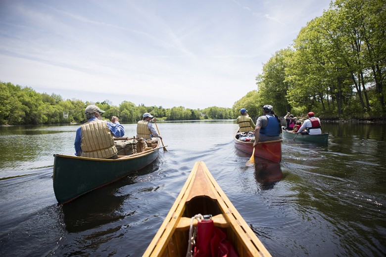 As the group moved down the Penobscot’s East Branch, the river got wider and the waters calmer. Often, members paddled together, swapping stories, sharing recent memories of their long journey. “Life was good on the river,” says Francis. “Slow and meaningful and I think we all knew to cherish it as we got closer to the end.”