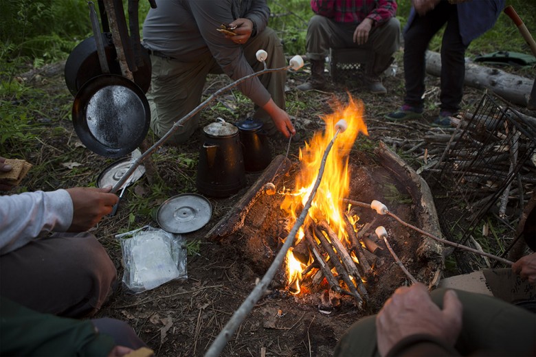 Nobody on the trip went hungry, especially when it came to desserts. Strawberry shortcake, pineapple upside-down cake and whoopee pies were just a few of the treats that marked the end of the day. On the second-to-last night, the group received a special delivery of s’mores ingredients. 