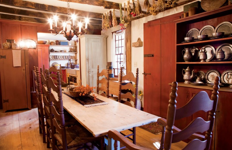 The kitchen’s architecture is a masterpiece of Colonial craftsmanship.