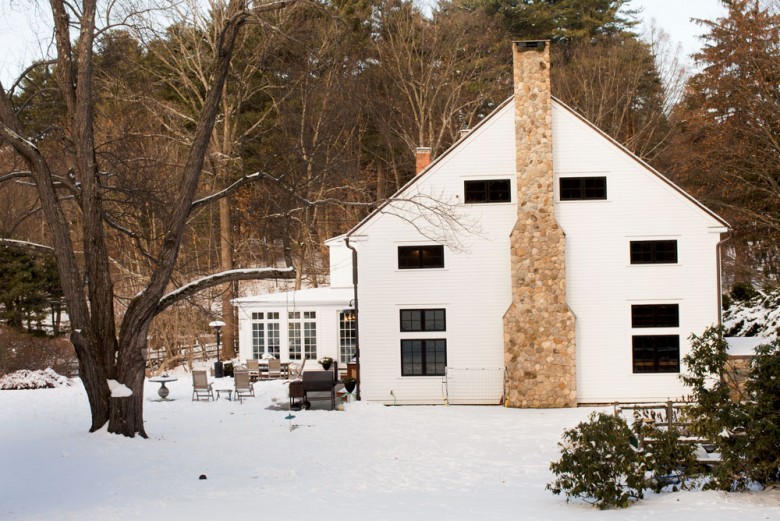 This home addition in Lincoln, Mass., was once a 19th-century barn.