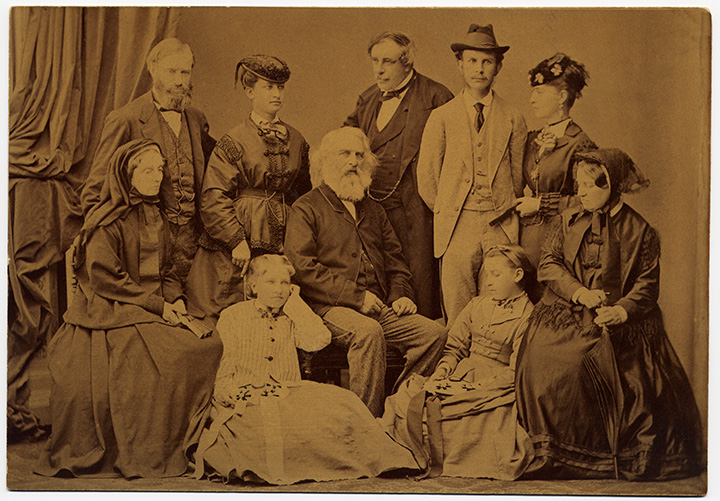 Henry Wadsworth Longfellow and family in Italy, 1869.