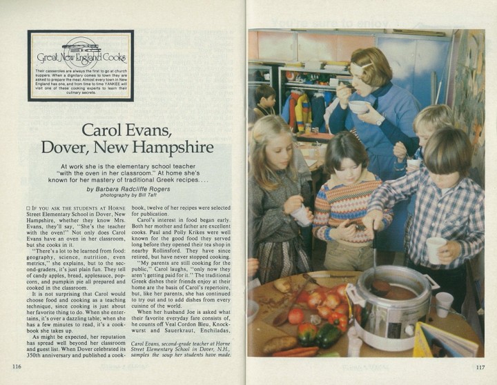 That month's Best Cook was Carol Evans of Dover, NH.