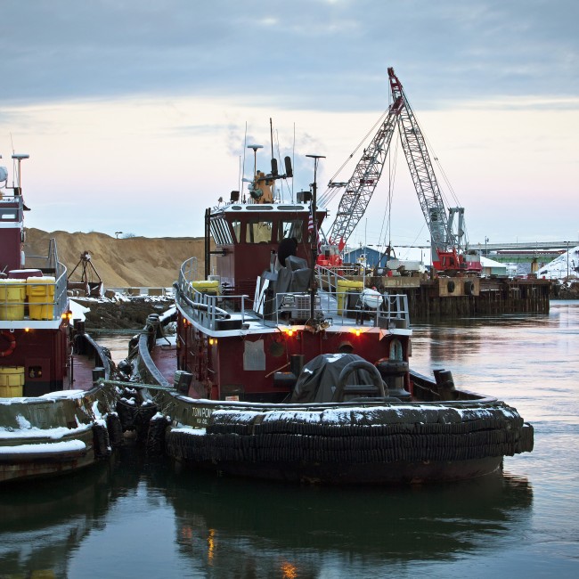Moran towing tugboats of Portsmouth, ready for action. 