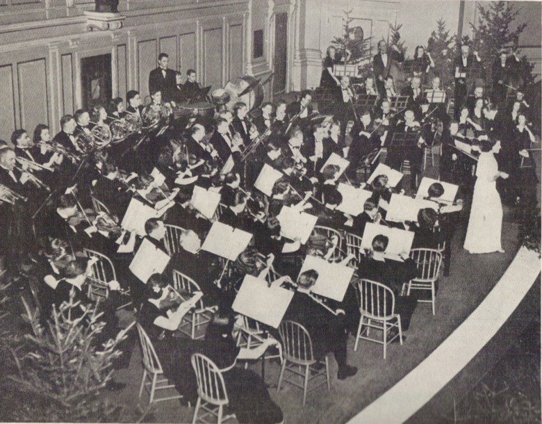 1939: Russell Ames Cook conducting PSO concert.