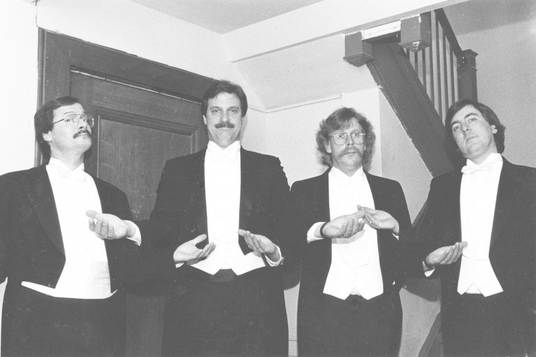 1994: Low brass players Nicholas Orovich, Don Davis, Mark Rohr, and Donald Rankin.
