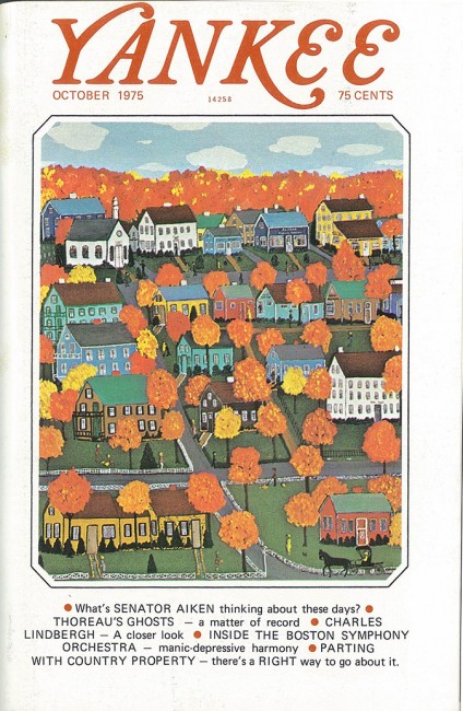 October 1975 | "New England Village in the Fall," by Bette Vagen 