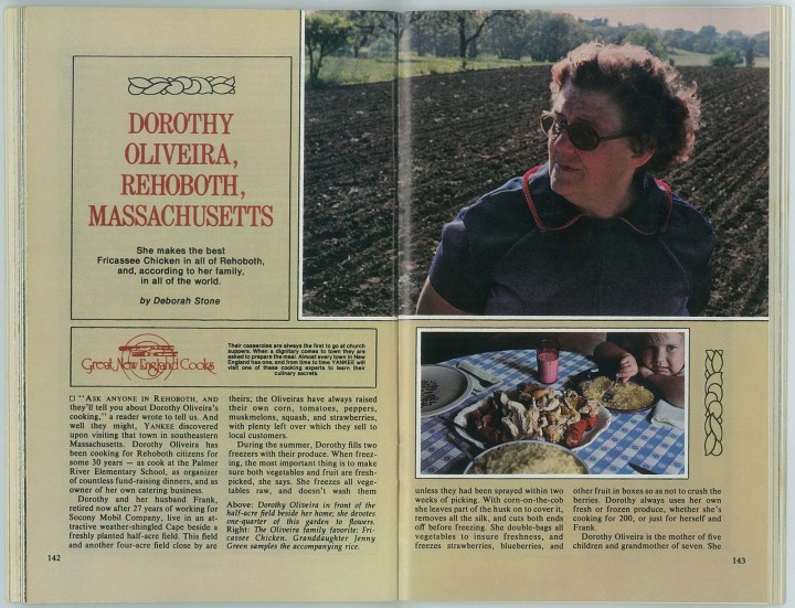 September, 1978 "Great New England Cook" Dorothy Oliveira