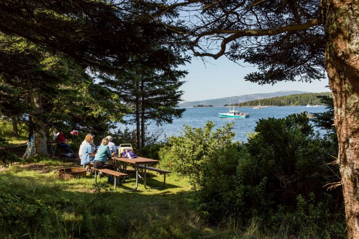 Shady picnic nooks are tucked in along the Schoodic Peninsula. Winter Harbor
