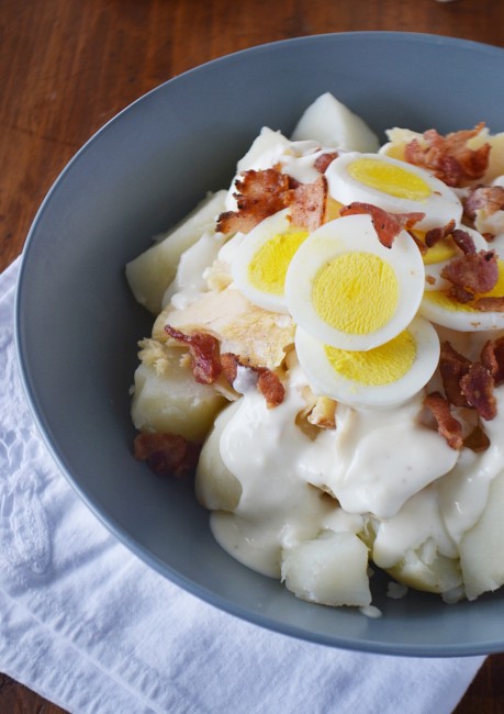 "Cape Cod Turkey" is an old-fashioned New England dish made with salt cod, potatoes, cream sauce, and sliced hard-boiled egg.