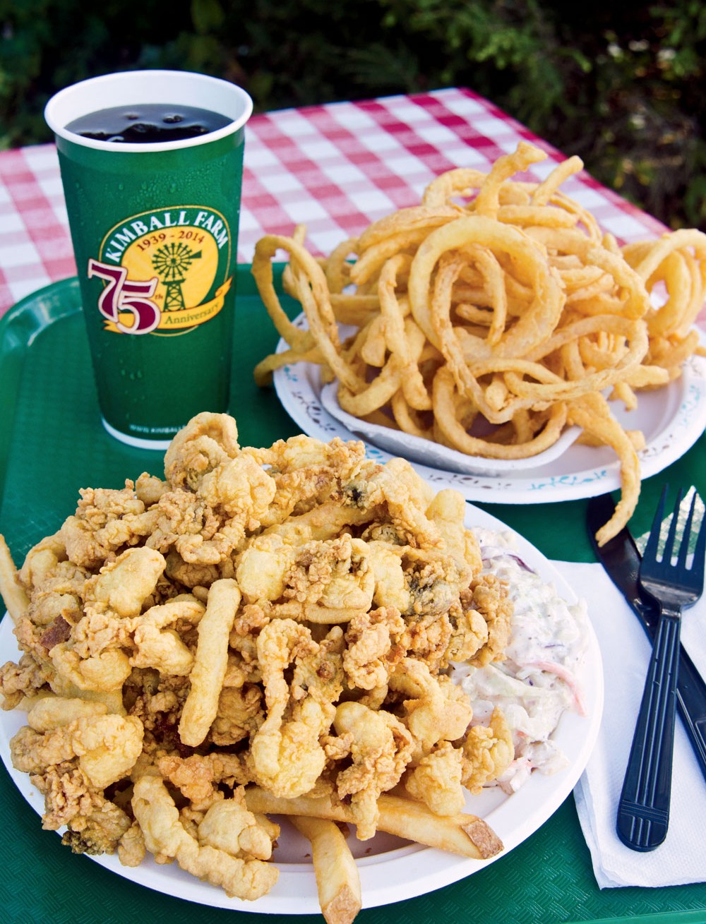 For the taste of summer, you can’t beat Kimball’s tender fried clams and onion rings.