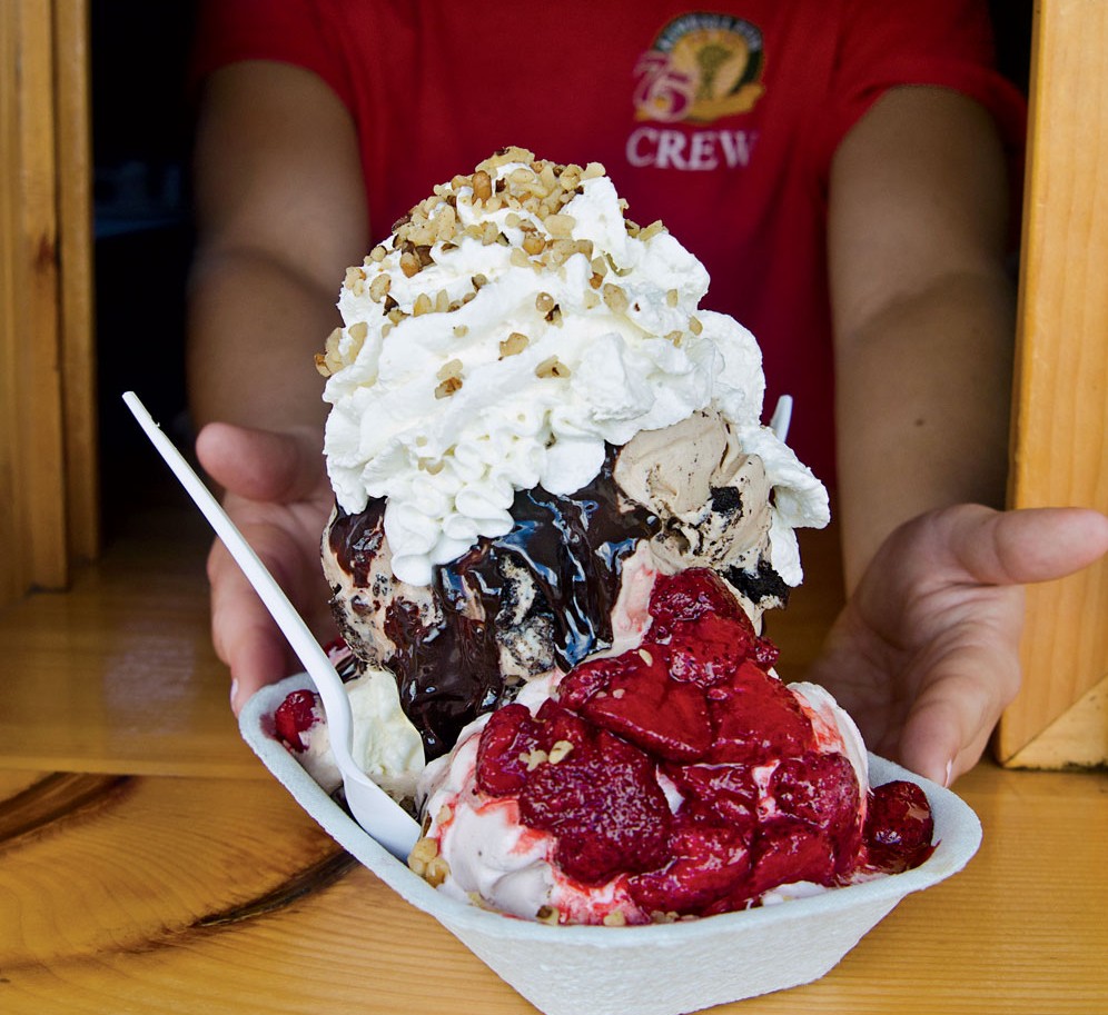 A giant Kimball Special sundae.