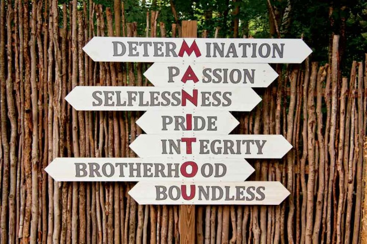 The camp’s community values.