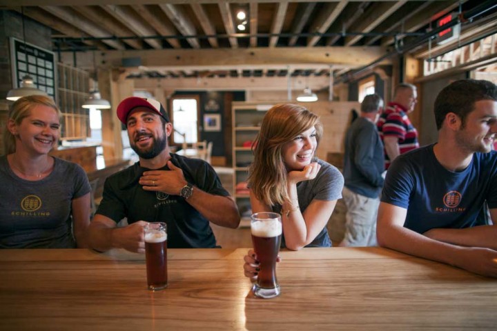 Schilling Beer Co. crafts artisanal European-style brews in the historic Littleton Grist Mill.