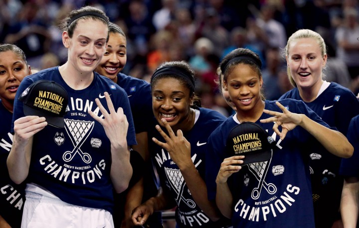 2015 NCAA National Champions; the University of Connecticut women’s basketball team.
