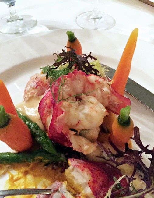 Butter-poached lobster with farm-grown carrots