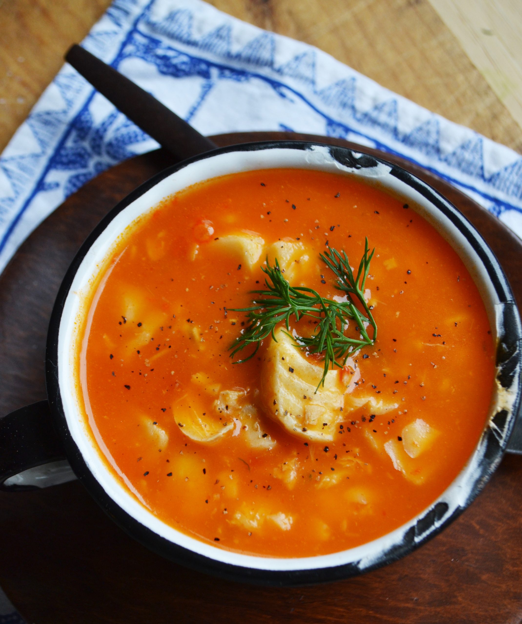mock lobster soup bowl