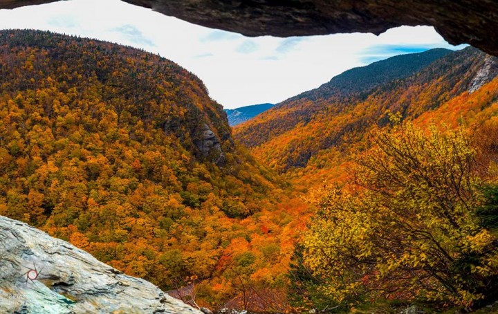 Foliage was peaking in Northern Vermont last weekend, including Smuggler's Notch, pictured here!