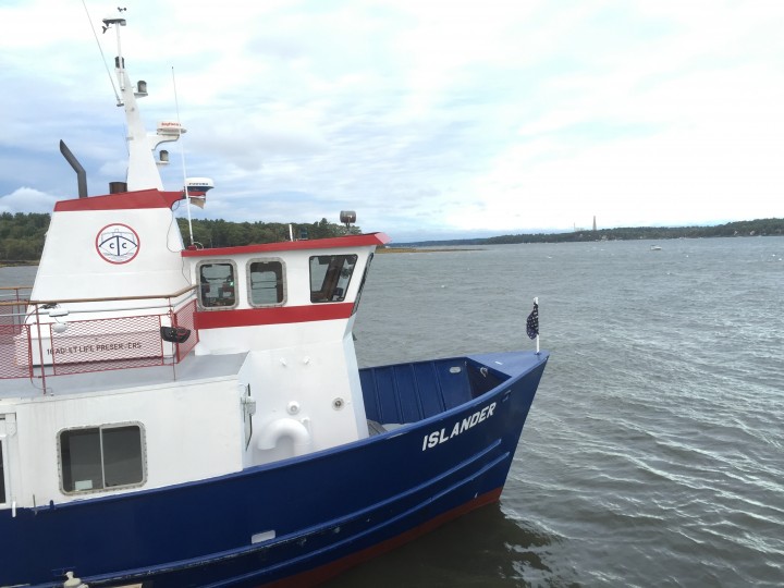 The Chebeague ferry awaits passengers for another trip across Casco Bay. 