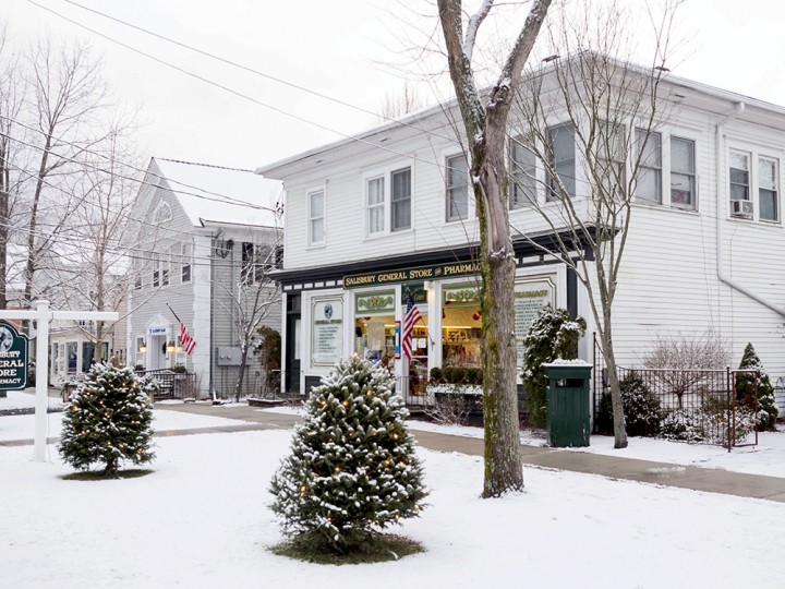 Salisbury General Store & Pharmacy anchors a handful of pretty downtown shops
