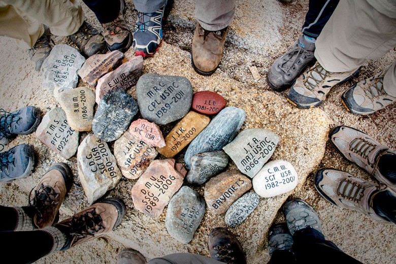 Dave Cote asks each family to select a stone from a place that was special to their loved one—a backyard, a favorite swimming hole,  a treasured walking trail, a farmer’s field.