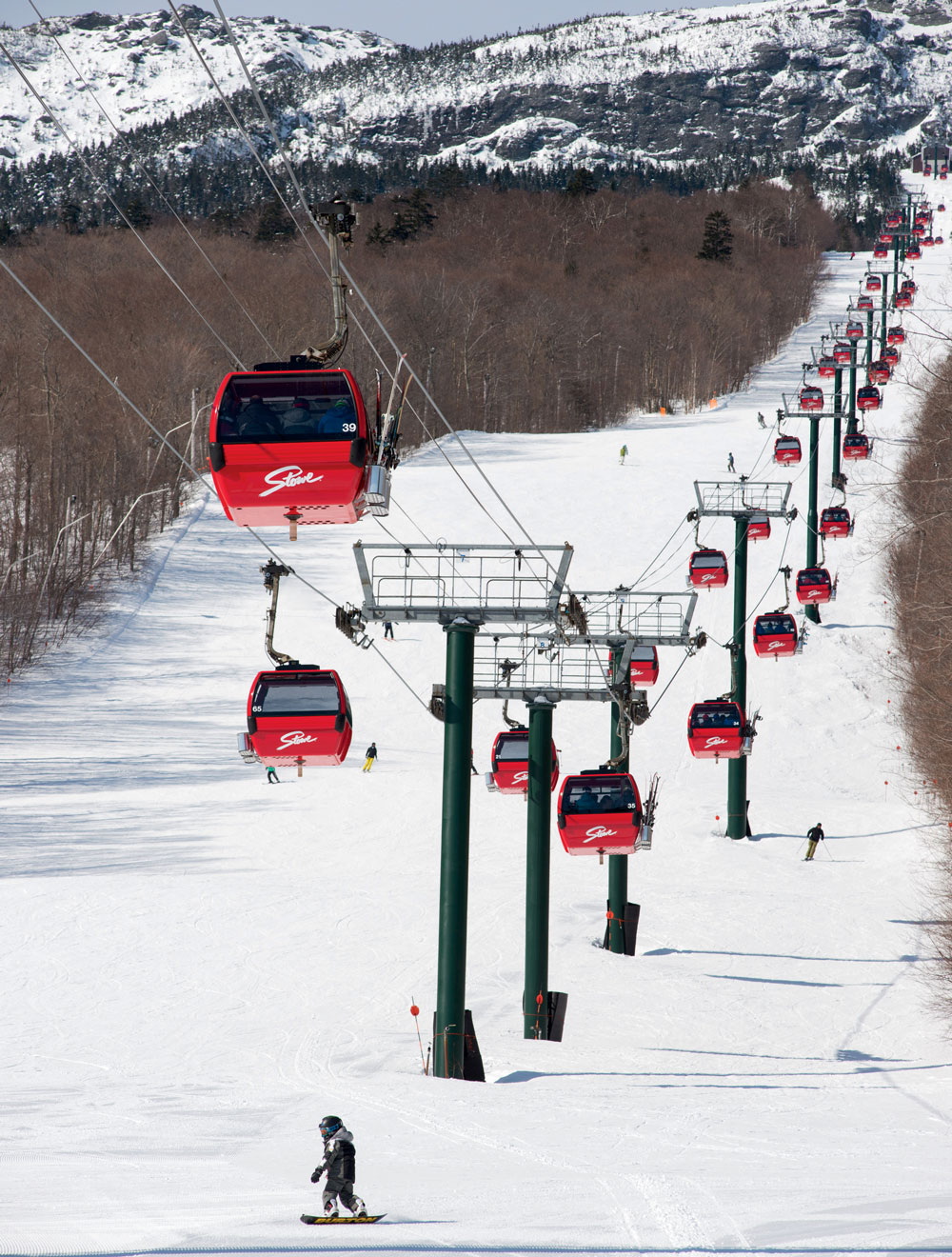 The Stowe Mountain Resort gondola on Mount Mansfield.