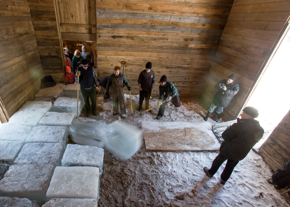 Ice Harvest at the Thompson Ice House in South Bristol, Maine - New ...