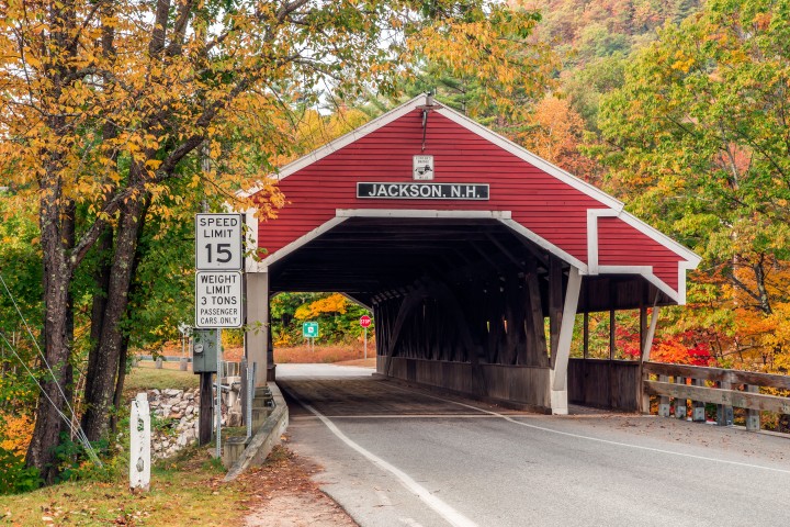 Jackson Covered Bridge in New Hampshire.