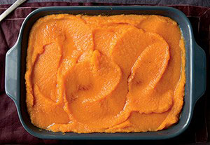 Pureed Winter Squash and  Carrots with Tangerines and Brown Butter