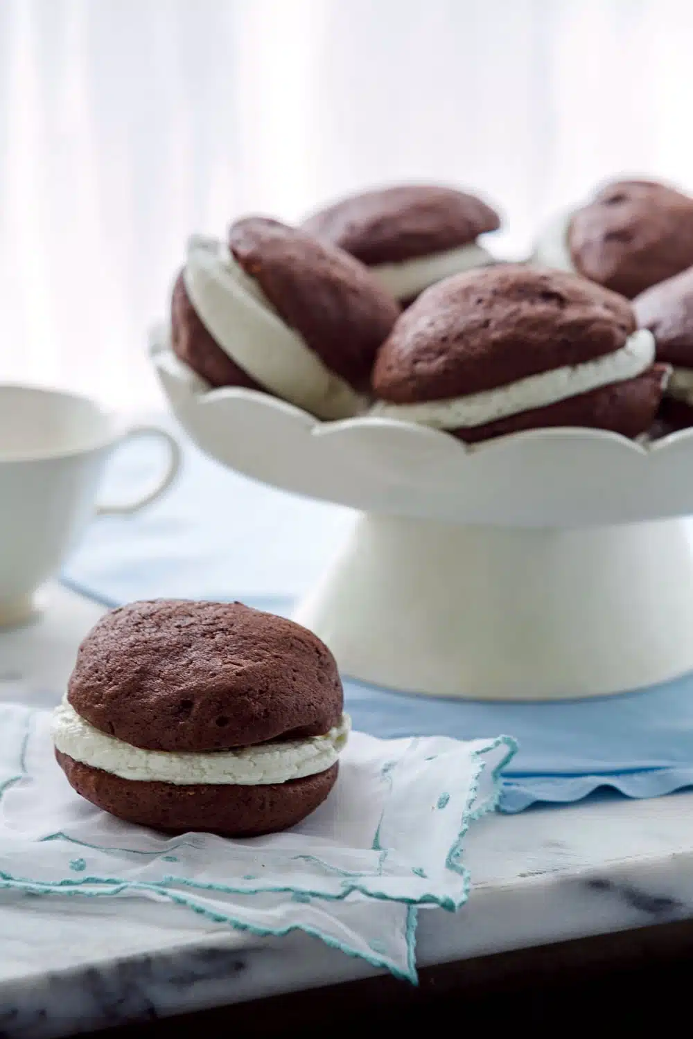  Classic chocolate whoopie pies with vanilla cream filling, a New England favorite for generations. For a delicious variation, try our recipe for pumpkin whoopie pies with sweet maple filling, available at: YankeeMagazine.com/Whoopie. 