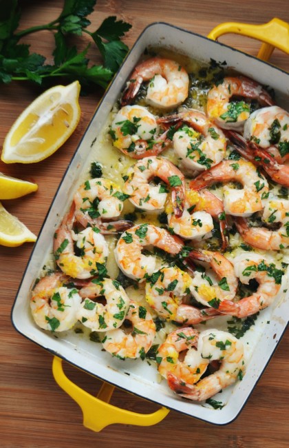 Baked Shrimp with Lemon and Farlic