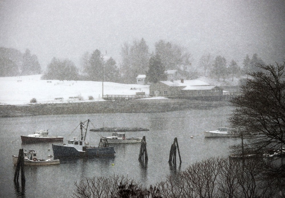 First Winter Storm in Pemaquid Harbor