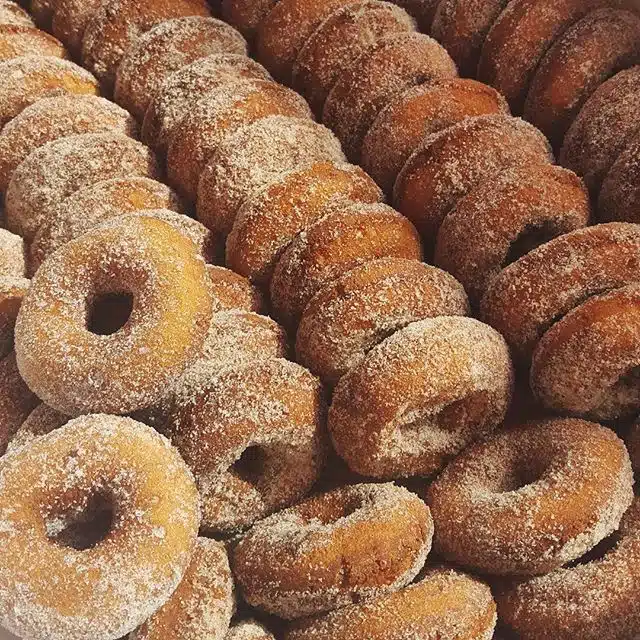 Cider donuts at the Burlington Farmers' Market.