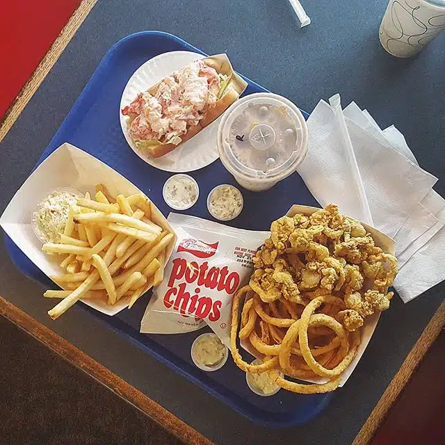 Fried clams at the Clam Box in Ipswitch, MA.